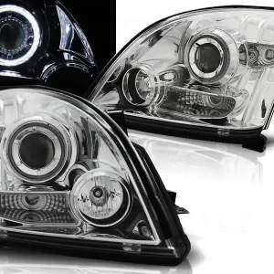 TOYOTA LAND CRUISER 120 03-09 - přední chrom světla ANGEL EYES CCFL Výhodná Nabídka