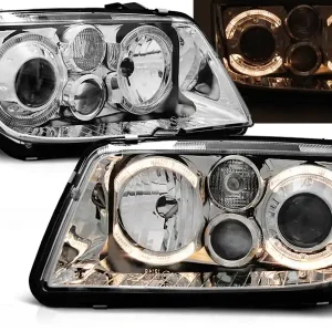 Koupit Online VW BORA 98-05 - přední chrom světla ANGEL EYES