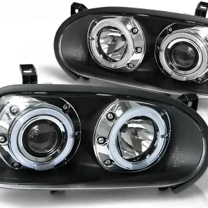 Rychlé Dodání VW GOLF 3 91-97 - přední černá světla ANGEL EYES
