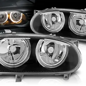 VW GOLF 3 91-97 - přední černá světla ANGEL EYES Vrácení Zdarma