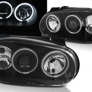 VW GOLF 4 97-03 - přední černá světla ANGEL EYES CCFL Kup Teď