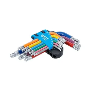 Zástrčné klíče Torx T10-T50 barevné, krátké s kuličkou, sada 9 ks - BGS 74466 Objednat Nyní