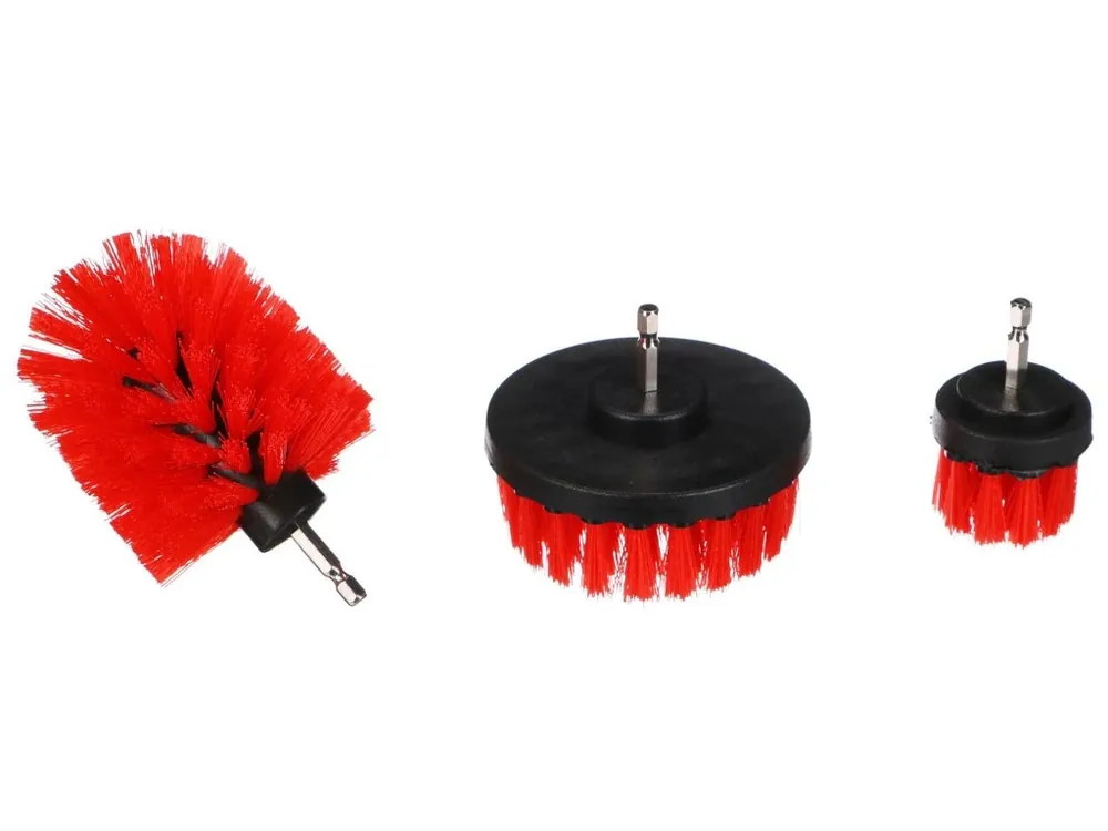 Sezónní Sleva Sada kartáčů na vrtačku pro čištění auta CAR DETAILING DRILL BRUSH 3 MEDIUM, 3ks SIXTOL