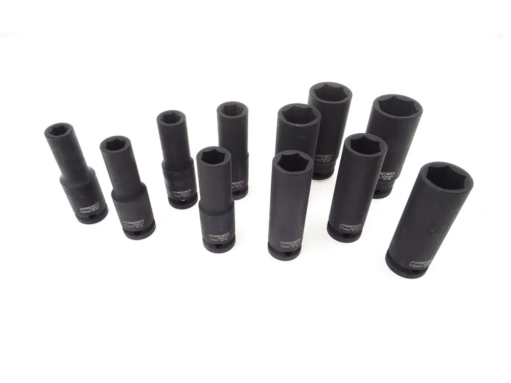 Nástrčné hlavice úderové, prodloužené, 1/2", 6-hranné, velikosti 8-36 mm - JONNESWAY Nejprodávanější