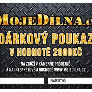 Objednat Nyní Dárkový poukaz MojeDílna.cz v hodnotě 2000 Kč