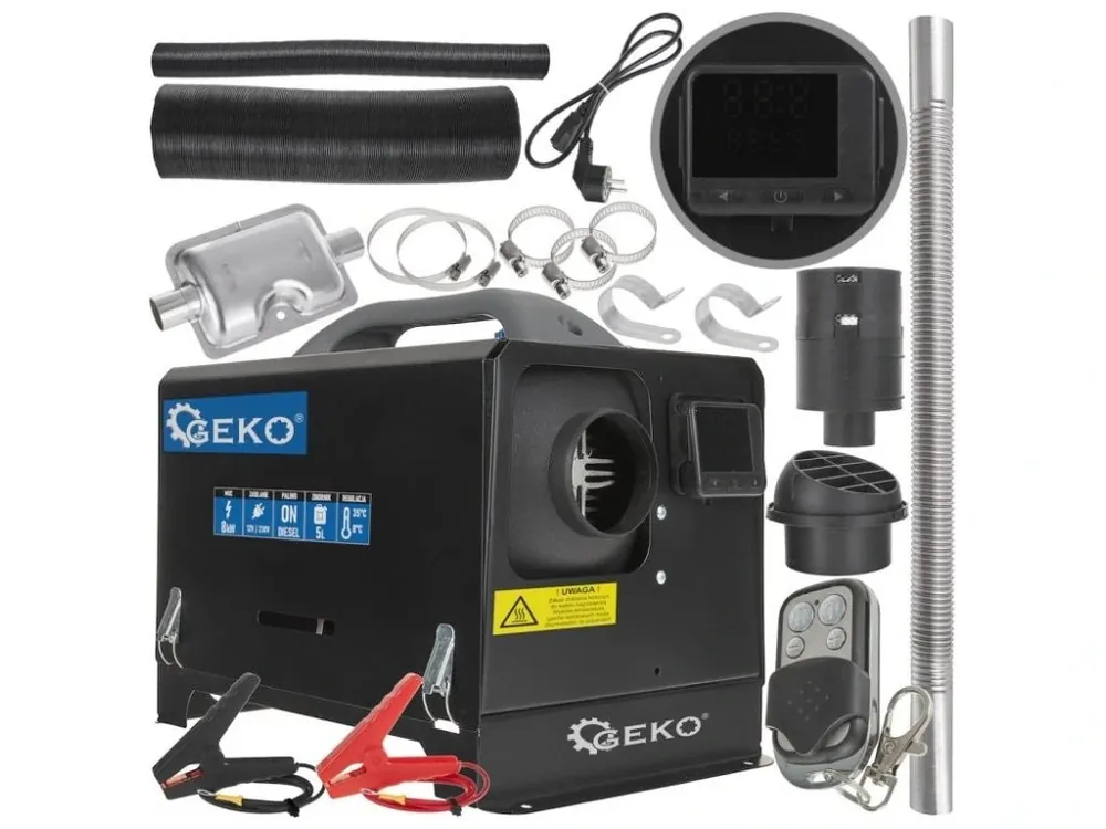 Nezávislé naftové topení 8 kW 12 V / 230 V - GEKO G80456 Nejlepší Volba