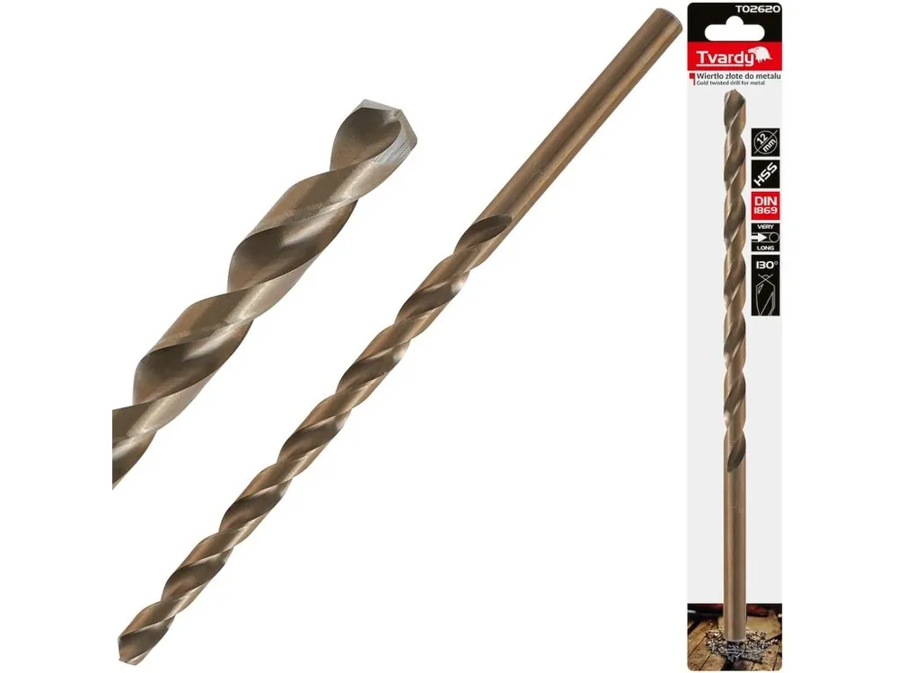 Ihned K Objednání Dlouhý HSS DIN1869 12,0 x 295 mm zlatý kovový spirálový vrták