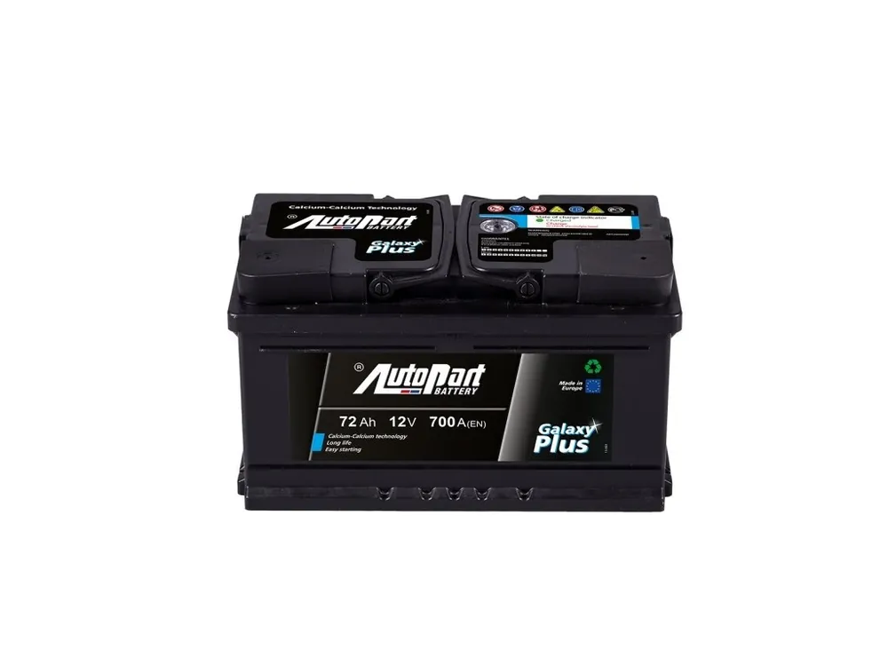 Autobaterie Galaxy Plus 72 Ah 12V, 278x175x175 mm Autentický