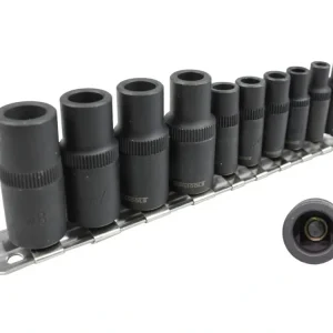 Nová Kolekce Nástrčné hlavice, pro upnutí závitníků , magnetické, 1/4", 3/8", sada 8 ks na liště