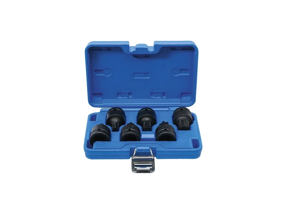 Zástrčné hlavice úderové TORX 3/4", T55-T100, sada 6 dílů - BGS 5055 Finální Výprodej