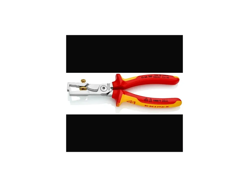 Odizolovací kleště s kabelovými nůžkami, VDE 1000V, max. 5 mm - KNIPEX 13 66 180 Omezená Nabídka