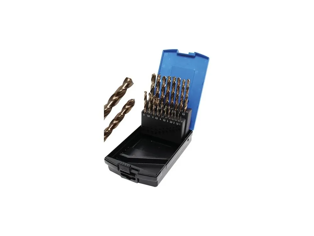 BGS Technic BGS 9297 Spirálové vrtáky HSS-G M35 1 ÷ 10 mm kobaltová ocel. Sada 19 dílů Ověřený