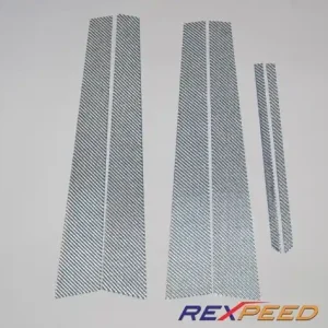 Ověřený Mitsubishi Lancer Evo 7-9 - Dekor sloupku Silver Carbon od REXPEED !
