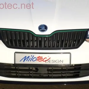 Nízká Cena Škoda Fabia III 14-18 - racing lišta na přední masku - zelená