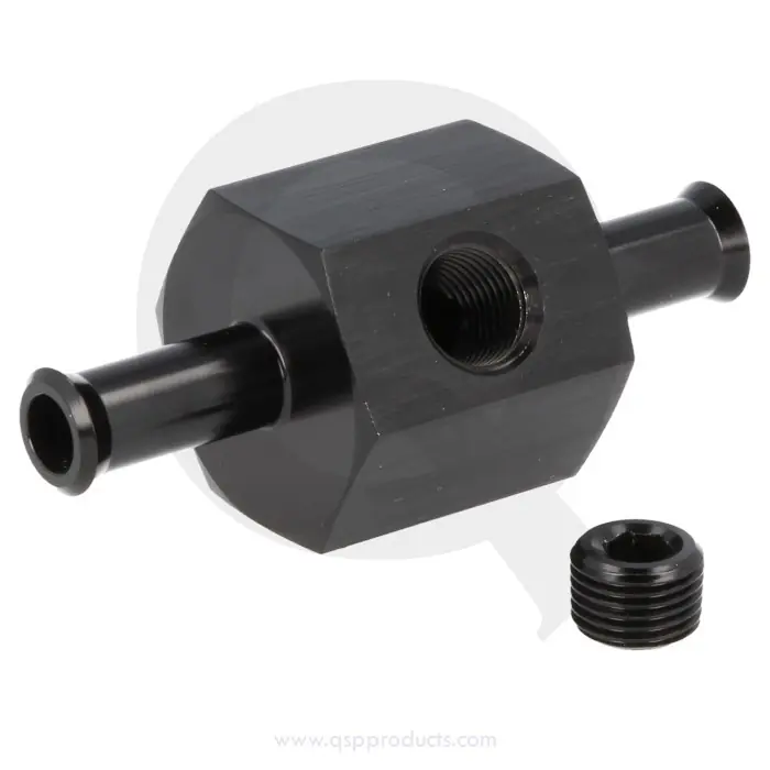 QSP - adaptér pro budík tlaku paliva černý 8mm Expresní Doručení
