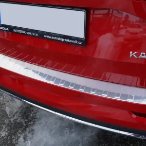 Hit Sezóny Škoda Karoq - NEREZ chrom ochranný panel zadního nárazníku OMTEC