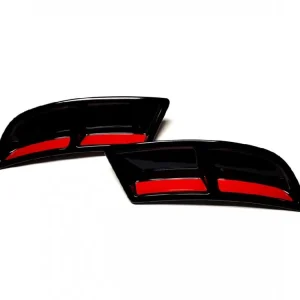 Škoda Superb III - atrapy výfuku TURBO v provedení RS230 Glossy black GLOWING RED Akční Nabídka
