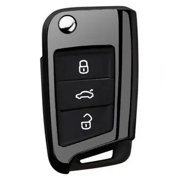 Koupit Online Obal na klíč, kryt klíče Škoda Fabia III (2014 - 2022) metalický, černý