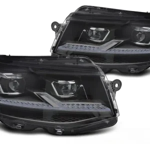 Akční Nabídka Přední světla VW T6 15-19 černé/chrom FULL LED SEQ DRL