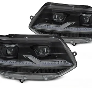 Cenový Hit Přední světla VW T5.1 10-15 černé FULL LED SEQ DRL
