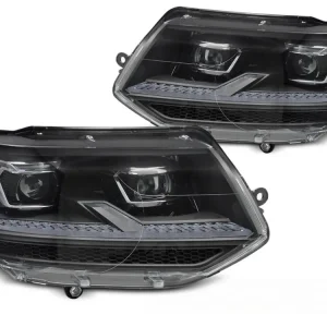 Nejprodávanější Přední světla VW T5.1 10-15 černé/chrom FULL LED SEQ DRL