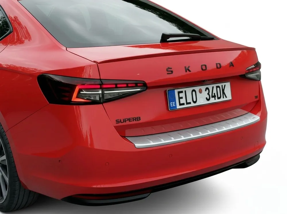 Plastový kryt prahu zadních dveří Škoda Superb IV Liftback 2024> stříbrný ALU BRUSH MILOTEC Nakupujte Hned