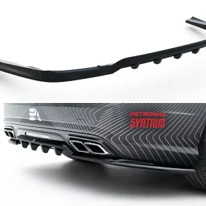 Sleva Mercedes-Benz SL 63 AMG R231, spoiler pod zadní nárazník s žebrováním, Maxton design