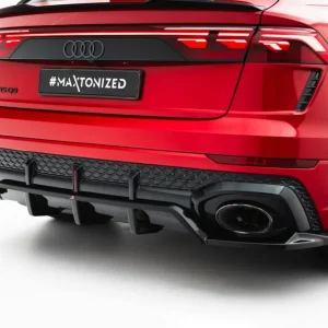 Značkový Audi RSQ8 Mk1 Facelift, spoiler pod zadní nárazník s žebrováním, Maxton design