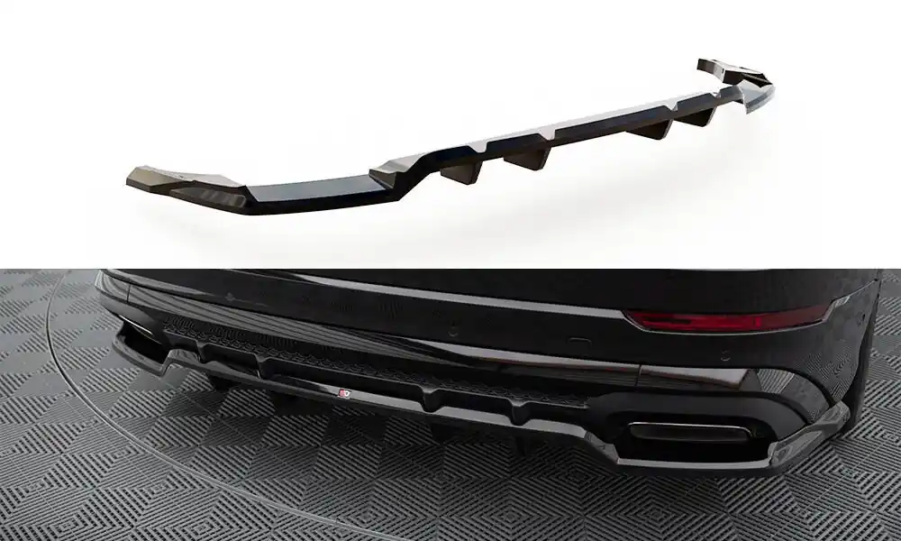 Omezená Nabídka Audi Q8 Mk1 Facelift S-Line / SQ8 Mk1 FL, spoiler pod zadní nárazník s žebrováním v.1, Maxton design