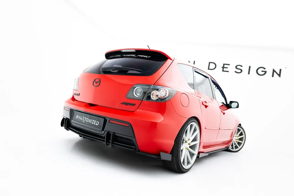 Mazda 3 MPS Mk1 EU Verze, "Street Pro" boční difuzory zadního nárazníku s křidélky, Maxton design Nejlepší Volba