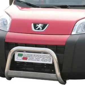 Ověřený Peugeot Bipper nerezový přední ochranný rám 63mm