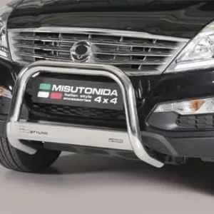 Ověřený SsangYong Rexton W nerezový přední ochranný rám 63mm