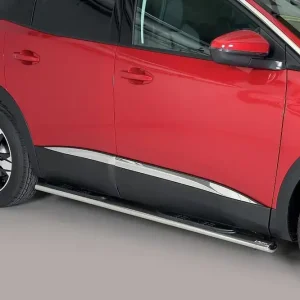 oválné boční nášlapy Misutonida se stupátky pro Peugeot 3008, od r.v. 2016->>, nerezové, 95x60mm Originální