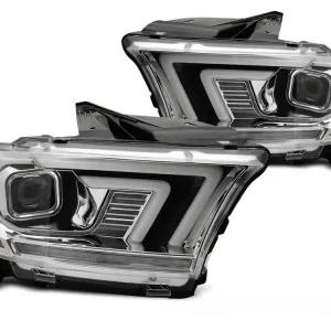 Dodge Durango 2010-2013 - přední světla CHROMOVÁ TUBE SEQ Finální Výprodej