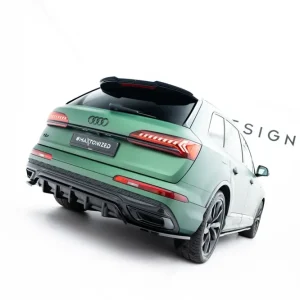 Sezónní Sleva Audi Q7 S-Line Mk2 Facelift, středový spoiler pod zadní nárazník s žebrováním, Maxton Design