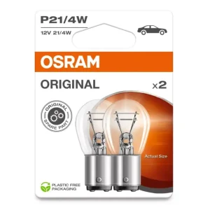 Oblíbený OSRAM STANDARD autožárovky P21/4W, 2 ks v balení