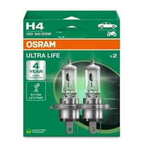 OSRAM ULTRA LIFE autožárovky H4 - až 4x delší životnost, 2 ks v balení Přímo Od Výrobce