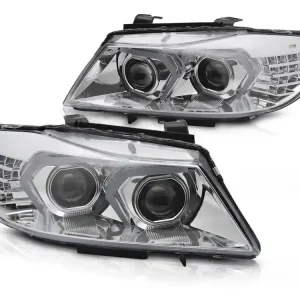 BMW E90/E91 LCI 2009-2011 - Přední XENONOVÁ světla LED chromová Ověřený