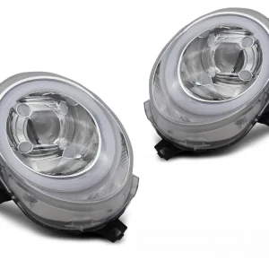 Mini Cooper F55/F56/F57 2014-2017 - přední světla TUBE chromová DRL Zlevněný