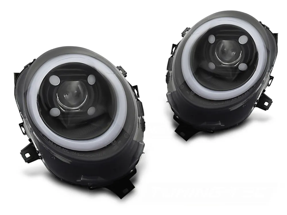 Mini Cooper F55/F56/F57 2014-2017 - přední světla TUBE ČERNÁ DRL Vysoce Kvalitní