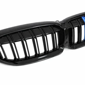 Levný BMW G20/G21 2019-2022 - Přední maska double bar černá lesklá s trikolórou