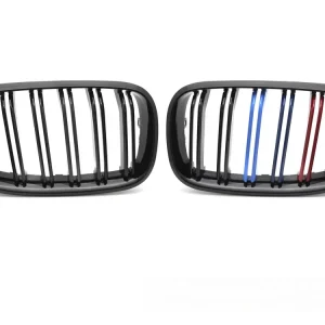 Aktuální BMW X6 E71 2008-2014 - Přední maska černá lesklá double bar s trikolórou