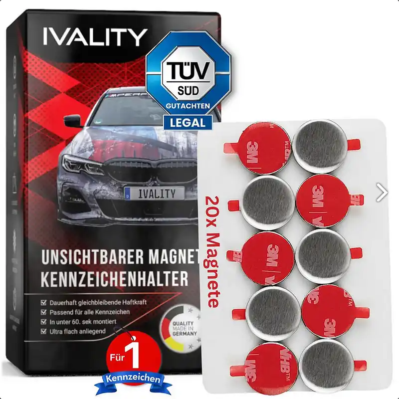 Přímo Od Výrobce Neviditelný magnetický držák pod nárazník SPZ IVALITY - 1ks
