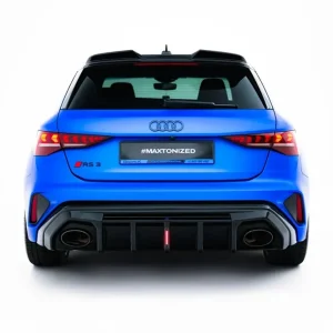 Pouze Dnes Audi RS3 Sportback 8Y Facelift, difuzor zadního nárazníku s LED světlem, Maxton design