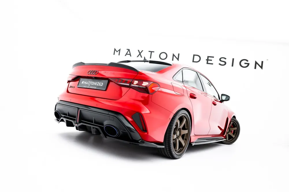 Omezená Nabídka Audi RS3 Sedan 8Y Facelift, spoiler zadního nárazníku s žebrováním, Maxton design
